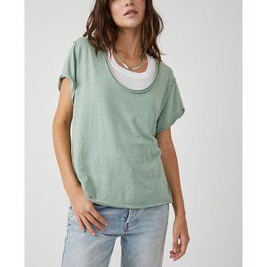 Free People Dylan Tee White Spruce Size XL
